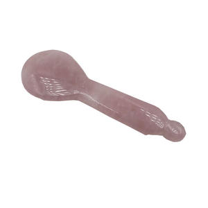 Outil de réflexologie faciale Rose Quartz Gua Sha cuillère masseur d'acupression Quartz Guasha cuillère forme Gua Sha bâton pour les yeux - Product Image 2