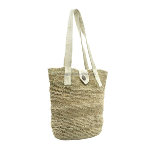 Sac fourre-tout en chanvre tricoté artisanal, luxe durable, sac à bandoulière en fibres naturelles, sac de mode éco-responsable fait main - Product Image 3