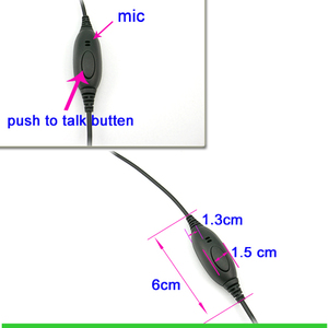 Micrófono en Línea D forma gancho auricular para $TERM impacto Baofeng Kenwood <span class=keywords><strong>2</strong></span> pines walkie talkie K conector <span class=keywords><strong>de</strong></span> estilo - Product Image 2