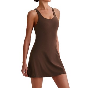 Robe de tennis plissée fluide à col en V sexy pour femmes, idéale pour le sport, le golf, l'entraînement, les mini-robes d'été - Product Image 3