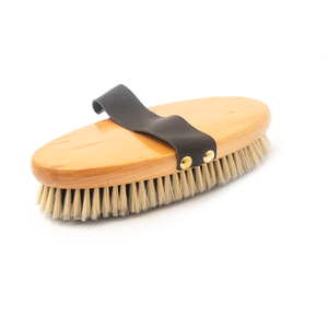 Brosse douce pour le corps en bois naturel avec poils de cheval, brosse pour le visage de cheval, logo personnalisé - Product Image 1