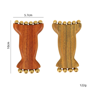 Herramienta de Masaje Gua Sha Multiusos de Latón y Madera para Rostro y Cuerpo, Terapia Gua Sha, Masajeador Guasha, Reafirmante, Estimulante del Metabolismo - Product Image 6