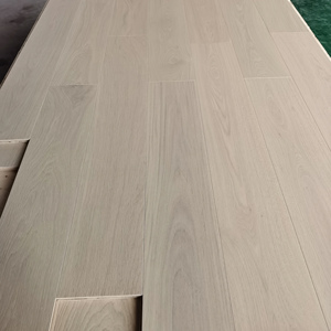 Plancher en bois d'ingénierie en chêne blanc de qualité supérieure, couleur claire, placage de 3 mm, sans nœuds, pour intérieur - Product Image 3