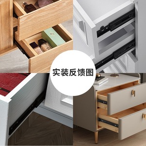Left Hand Silent <b>Drawer</b> Slide 45Cm Wide Cold Rolled Steel Ball Bearing Guide For Cabinet Furniture <b>Drawers</b> - Product Image 1