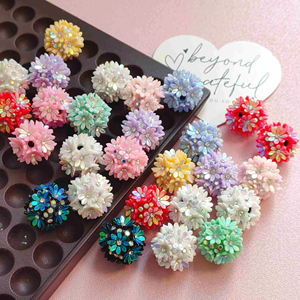 Hot Sale Inlaid <b>Colorful</b> Eight Petal Flower Ball <b>Beads</b> Rhinestone Ball Flower <b>Beads</b> for Pen Making Mobile Phone Chain - Product Image 6