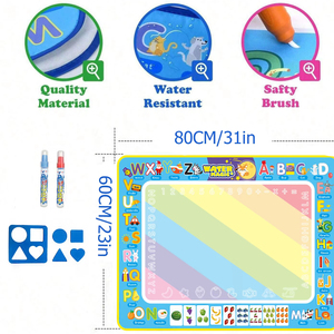 ของเล่นภาพวาดผ้าใบน้ำการ์ตูนสุดมหัศจรรย์กระดานวาดภาพ PVC กระดาษมหัศจรรย์กระดานวาดภาพสีสำหรับเด็กของขวัญ DIY สำหรับเด็ก2 4ปี CPC กล่องได้รับการรับรอง - Product Image 1
