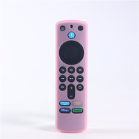 Funda protectora de silicona para mando a distancia, funda antideslizante y a prueba de polvo, color verde/rosa luminoso, para mando a distancia de TV Ama-zon T105