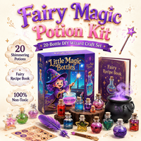 Kit de fabrication de potions magiques pour sorcières, DIY, 20 flacons, ensemble d'arts et d'artisanat féerique pour filles, coffret cadeau pour Halloween et Noël