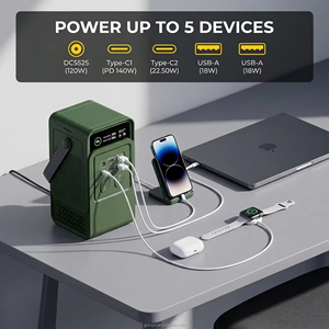 200W 32140 Pil Taşınabilir Güç İstasyonu, USB PD 140W Çıkışlı Kompakt Kamp Jeneratörü, Dış Mekan Seyahatleri ve Acil Durumlar için - Product Image 2