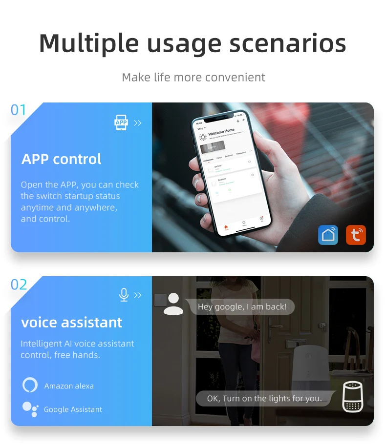 smart life App tuya zigbee 3.0 light switch Amazon Alexa UK standard 86 Touch switch smart thing wall touch light switch