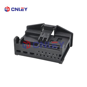 Adaptateur de <span class=keywords><strong>voiture</strong></span> <span class=keywords><strong>domestique</strong></span> mâle/femelle en cuivre noir, nylon, 16 broches, <span class=keywords><strong>prise</strong></span> de câblage traversant, bornier - Product Image 5