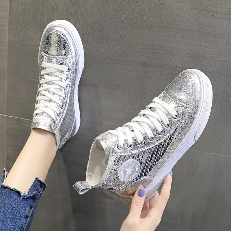 New arrival custom high top school girl daily wear lady sport shoes unisex sneaker 2023 cheap casual shoes