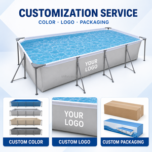 <span class=keywords><strong>Bester</strong></span> Preis Rechteckiger Metallrahmen-Pool Oberirdischer Schwimmpool Stahlrahmen Outdoor PVC Garten Familienpool Einfacher Aufbau Stabiles Set - Product Image 3