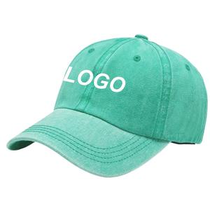 Casquettes de papa vintage sportives en coton uni, style déstructuré avec motif lettres et sangle réglable – Unisexe, directement de l'usine - Product Image 1