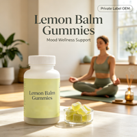 Gummies d'extrait pur de Mélisse Officinalis (Mélisse citronnée) – Complément Herbal en Matière Première en Gros pour Adultes