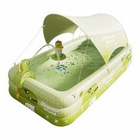 Piscine gonflable automatique avec auvent de protection UV, parasol, piscine familiale gonflable en un clic pour la cour arrière en été