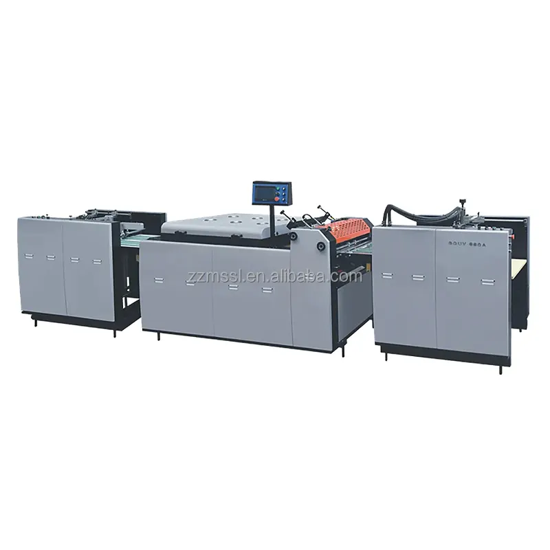 Besleyici ile profesyonel üretici otomatik kağıt UV kaplama makinesi UV vernik makinesi opsiyonel