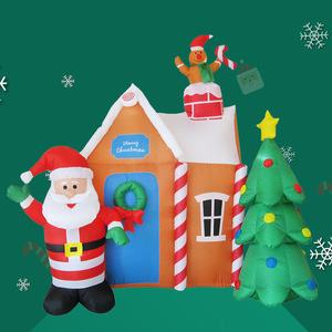 Modelo Inflable de Santa Claus con Árbol de Navidad Iluminado, Decoración Navideña de Alta Calidad 2026 - Product Image 1