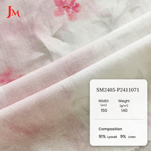 जेम गर्म बिक्री सुरुचिपूर्ण पर्यावरण के अनुकूल लिओसेल लिकल लिनेन पुष्प प्रिंट कपड़े - Product Image 2
