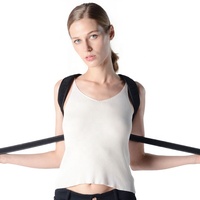 Correcteur de posture réglable et respirant noir pour le soutien du haut du dos, de la clavicule, du cou et des épaules