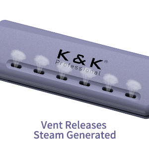 Plancha de Pelo Profesional de Titanio y Turmalina con Iones, 450 Fahrenheit, para Cabello Húmedo/Seco, con Función de Vapor, para Uso Doméstico - Product Image 2