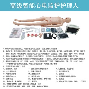หุ่นจำลองฝึกอบรมการตรวจวัดคลื่นไฟฟ้าหัวใจขั้นสูง พร้อมการจำลองคอมพิวเตอร์ ECG หลายรูปแบบ หุ่นจำลองสอนการตรวจวัดคลื่นไฟฟ้าหัวใจสำหรับการใช้งานทางการแพทย์ - Product Image 4