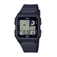 Untuk Koleksi Mod. Jam Tangan LED Tenaga Surya Sport Persegi Panjang Hitam POP - Tali Resin Tahan Air 3BAR Layar Digital Alarm