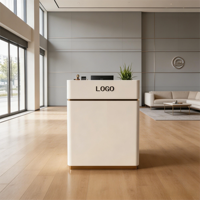 Mini bureau de réception moderne de luxe, logo personnalisé, petit comptoir de caisse pour salon, boutique, bureau, spa, magasin