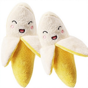 Yellow Banana Shaped Plush <strong>Squeaky</strong> BB Device Dog &amp; Cat <strong>Toy</strong>-Wholesale - Product Image 1