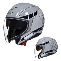 Casque de moto modulaire demi-face certifié ABS PC PP DOT, neuf, toutes saisons, garantie 1 an