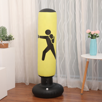 Sac de frappe gonflable en PVC durable personnalisable de 160 cm pour l'entraînement à domicile, cible de boxe avec logo