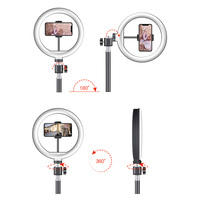 Statif Tripod Lampu Ring LED Logam Grosir Pabrik untuk Siaran Langsung Ponsel