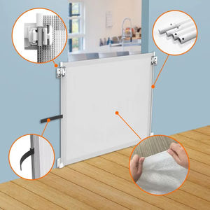 PRODIGY Barrera para Perros, Gatos y Animales Pequeños para Escaleras - Recinto Seguro con Material de Fibra, Diseño Ajustable y Moderno para Uso en Interiores - Product Image 1
