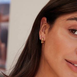 Mode exquise Bijoux en argent sterling 925 simples et à la mode Diverses boucles d'oreilles pendantes en perles carrées dorées - Product Image 3