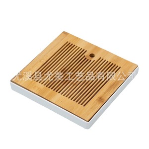 Bamboo Japanese-style <b>tea</b> tray, household Kung Fu <b>tea</b> <b>set</b>, rectangular small <b>tea</b> table, teacup drainer, wholesale. - Product Image 5