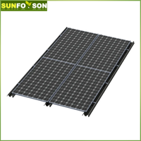 Système de montage BIPV personnalisé en forme de M pour abri solaire, avec poutre de drainage des eaux pluviales, support solaire étanche pour abris de toit et carports, résistant aux charges de vent
