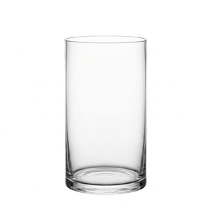 Vase de table cylindrique haut en verre transparent moderne pour mariage, de haute qualité, pour la décoration intérieure, emballage individuel, marque MR, vente en gros directe usine - Product Image 1