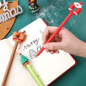 Stylo gel Kawaii de Noël, arbre de Noël mignon, renne, Père Noël, bonhomme de neige, cadeau, 0,5 mm, encre noire neutre, <span class=keywords><strong>papeterie</strong></span> scolaire et de bureau - Product Image 4