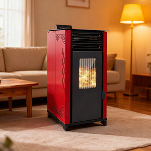 Chimenea de pellets de interior independiente de hierro fundido de diseño moderno con estufa de explosión caliente de Biomasa con control remoto - Product Image 5