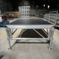 Escenario Portátil de Aluminio de Instalación Rápida, 1.22m Cuadrado, Capacidad de Carga de 750KG/M, para Conciertos y Eventos al Aire Libre