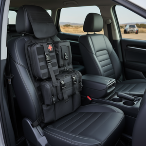 Organisateur de siège arrière de véhicule en nylon tactique avec 3 pochettes Molle détachables pour voiture, camion, Ford, Jeep - Product Image 2