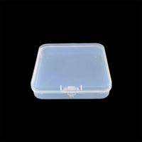 Mini boîtes de rangement carrées en plastique transparent avec couvercle pour accessoires, bijoux et emballage de bouchons d'oreilles