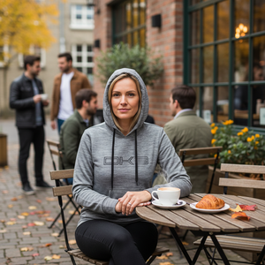 DKB Sudadera con capucha de seda para mujer con logotipo bordado en 3D Sudadera para mujer con bordado de toalla - Product Image 3