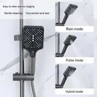 YOTO pommeau de douche tout cuivre ménage moderne ensemble de douche complet tout usage doux carré brossé salle de bain augmentant la pression