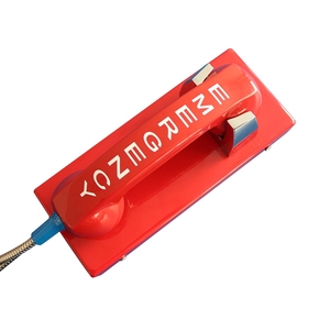 Telefono analogico <span class=keywords><strong>vintage</strong></span> tradizionale rosso da parete per hotel - Product Image 4