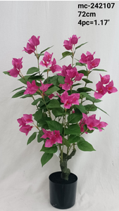 Arbre artificiel de bougainvillier en pot, faux arbre de fleurs de bougainvillier avec des fleurs <span class=keywords><strong>fuchsia</strong></span> réalistes pour l'intérieur de la maison - Product Image 5