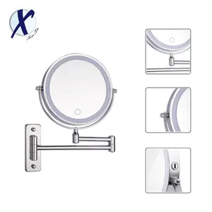 Rotation à 360 degrés Smart Wall Mounted Led Light Bright Beauty Makeup Mirror Cosmetic Small Mirror