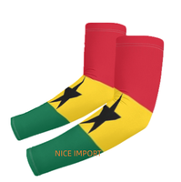 Manchons de bras rafraîchissants drapeau Ghana, protection solaire patriotique pour hommes et femmes, course à pied, golf, cyclisme