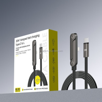 Câble de charge tressé Type-C 240W 65W 30W avec support, super rapide, transfert de données pour téléphones 17, 13, Samsung