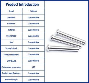 Rivets en aluminium à tête ronde solide avec finition brillante, norme ISO pour équipement industriel - Product Image 2
